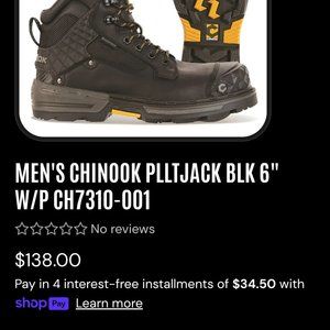 CHINOOK STEEL TOE BOOTS